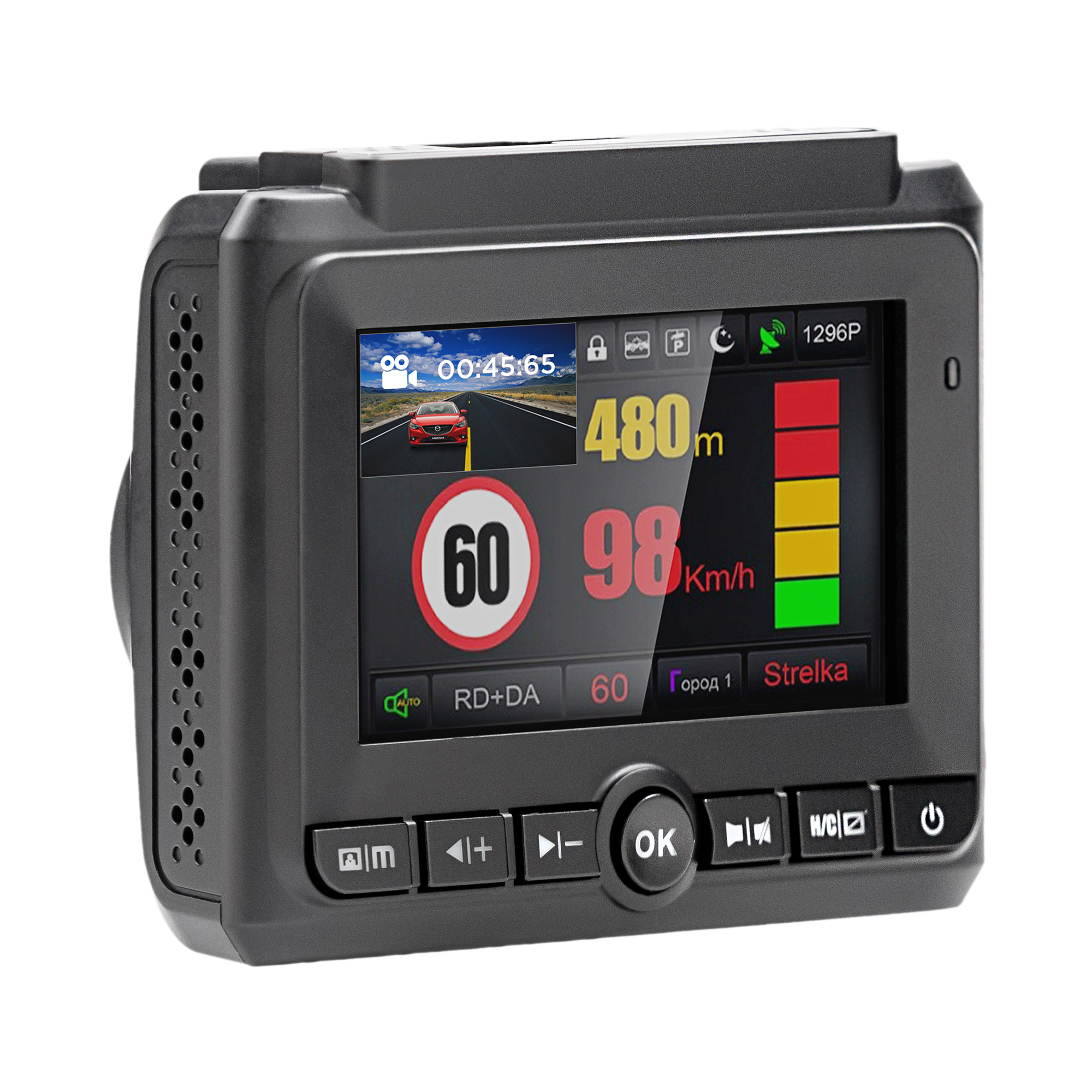 Автомобильное комбо-устройство Full HD с GPS-модулем и возможностью подключения дополнительной камеры PlayMe ALPHA